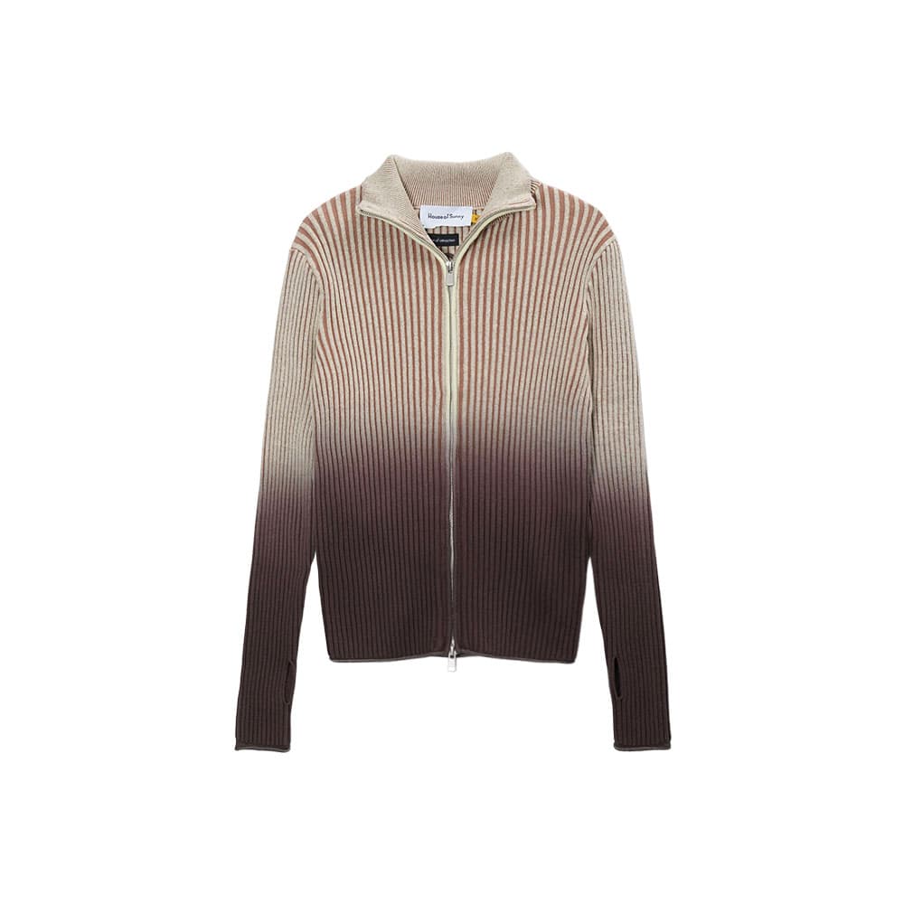 하우스오브써니 여성 VERONA 옴브레 집업 니트 멀티브라운 VOL2206