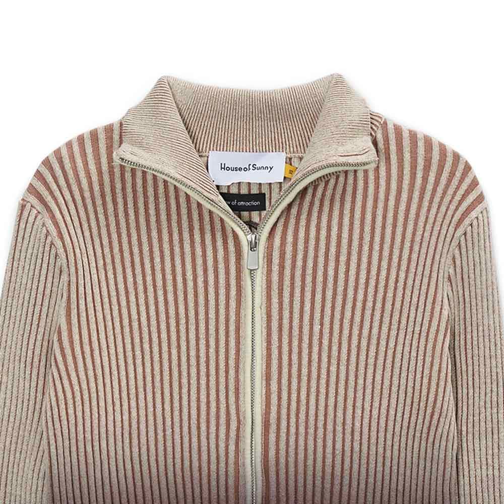 하우스오브써니 여성 VERONA 옴브레 집업 니트 멀티브라운 VOL2206