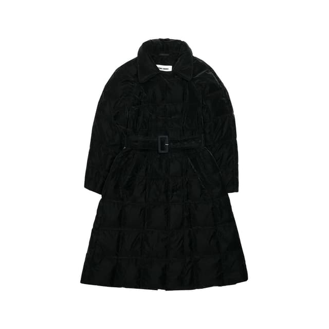 옌키옌키 패디드 트렌치코트 블랙 파우더 나일론 TC-POW-NY-BK