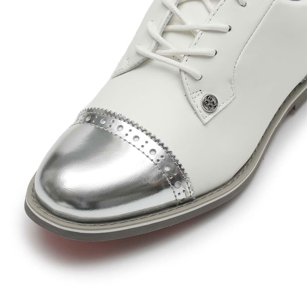 지포어 여성 캡 토 갤리벤터 골프화 화이트/실버 G4LC20EF04-S/SHK