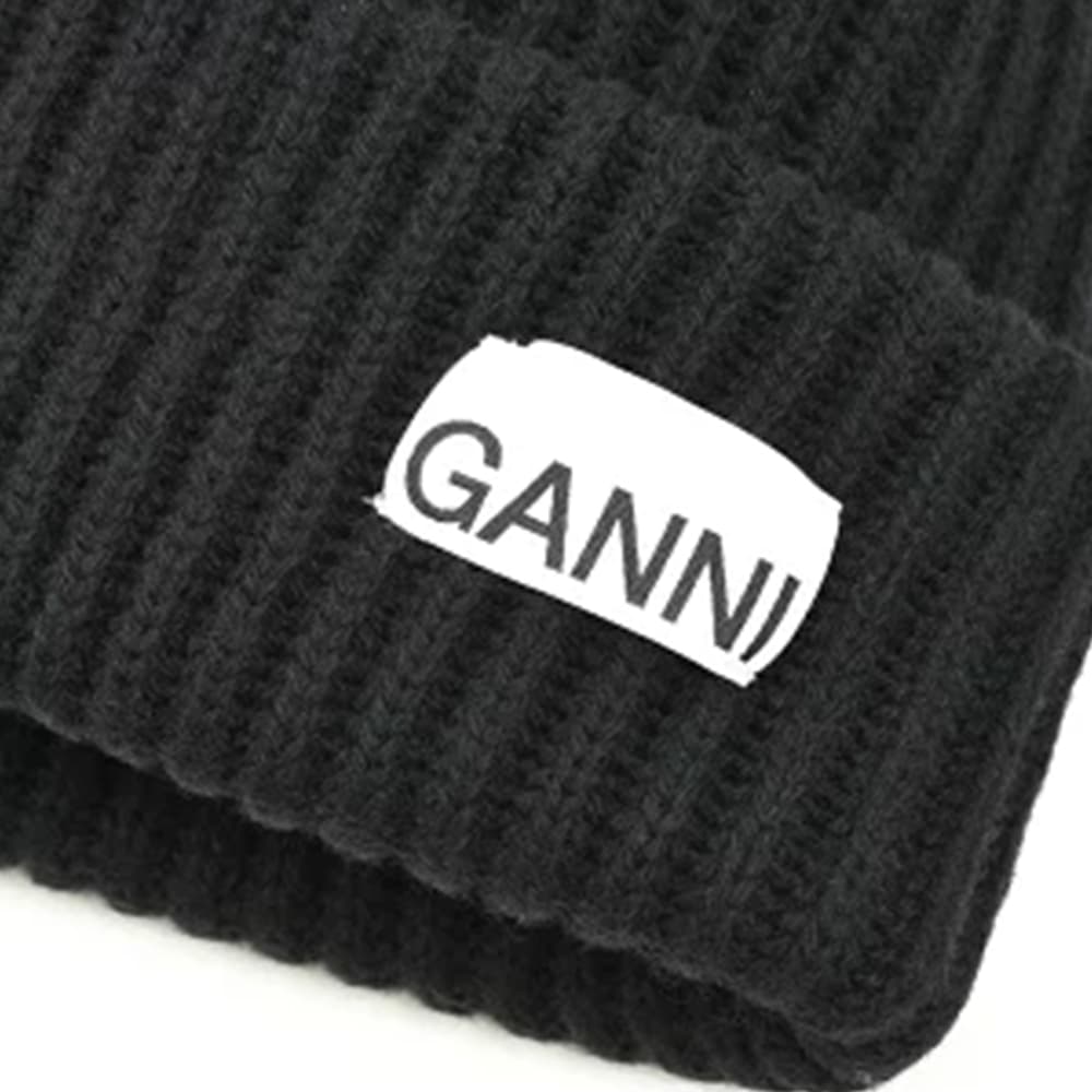 당일배송가니 여성 로고 패치 니트 비니 블랙 A4429 099