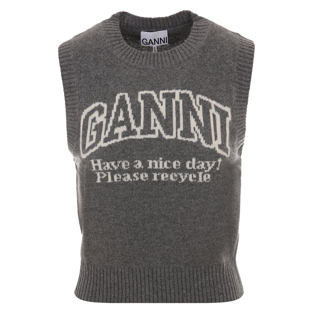 [국내/당일]25SS K2308 523 가니 그래픽 로고 램스울 프로스트그레이 베스트