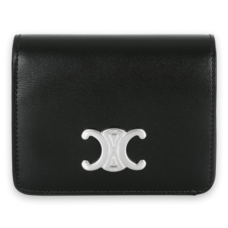 디몬트 셀린느 여성 트리옹프 컴팩트 샤이니 카프스킨 반지갑(블랙) 10K623DPV 38DI