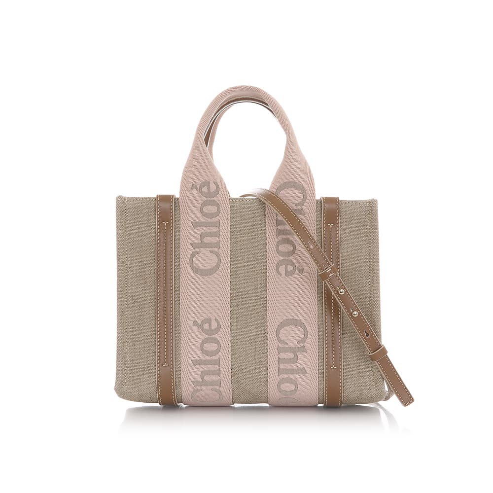 [국내/당일]25SS C23AS397L17 26Y 끌로에 우디 핑크 베이지 스몰 토트백