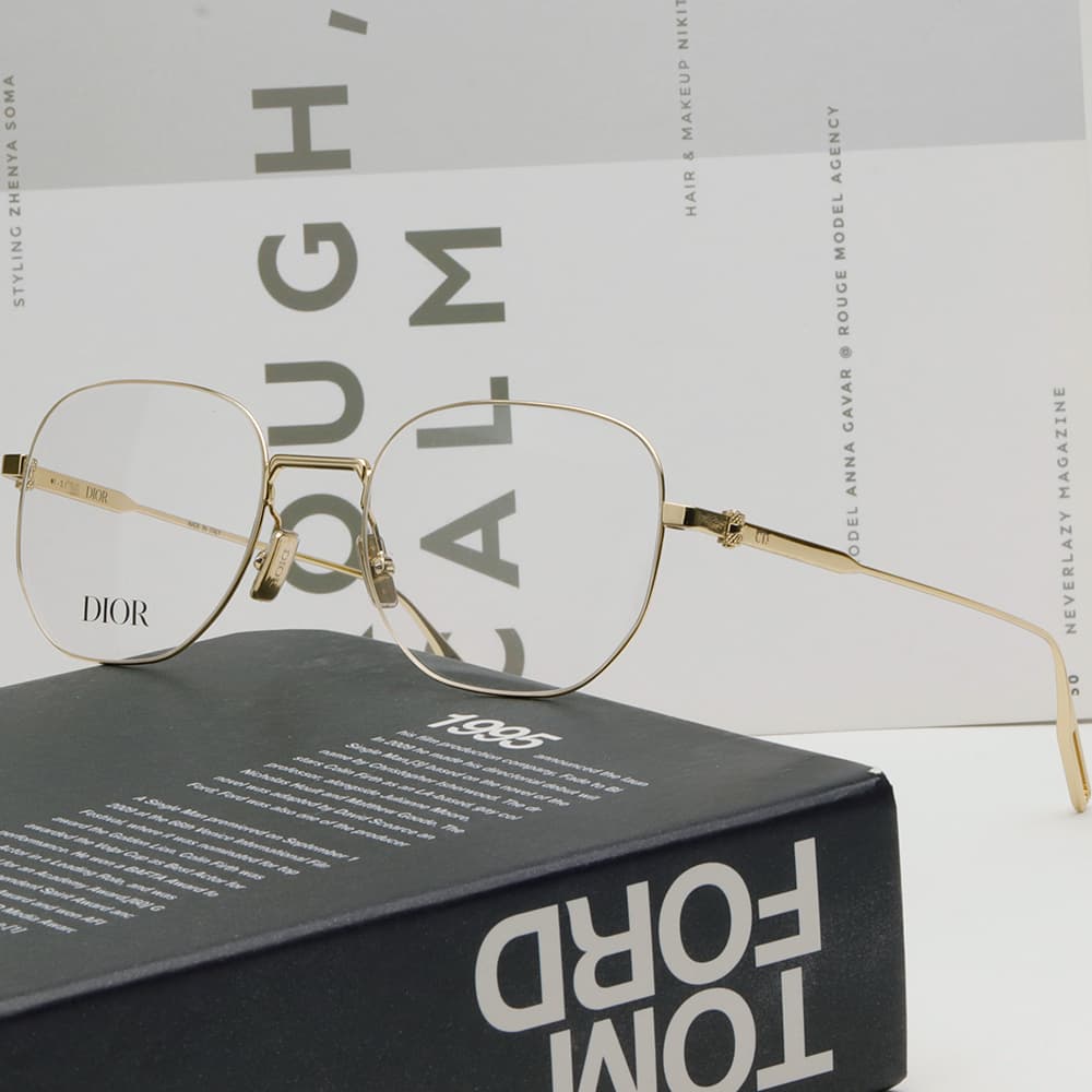 디올 안경테 NEODIOR O S4U B000 가벼운 금테 명품 사각 데일리