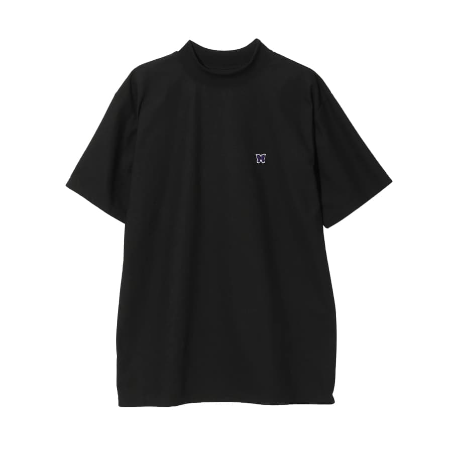 니들스 숏슬리브 목 넥 반팔 티셔츠 (블랙) QV353