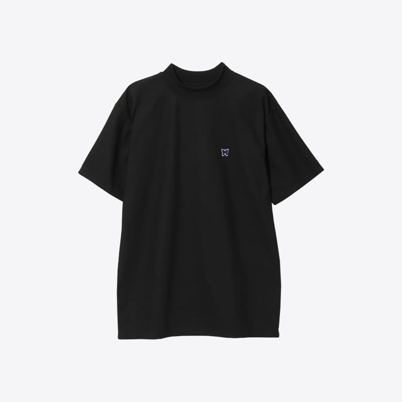 니들스 숏슬리브 목 넥 반팔 티셔츠 (블랙) QV353