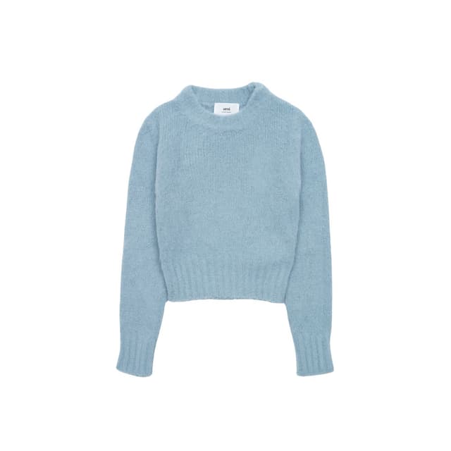 아미 여성 브러쉬드 알파카 니트 아쿠아마린 FKS026-KN0021-468