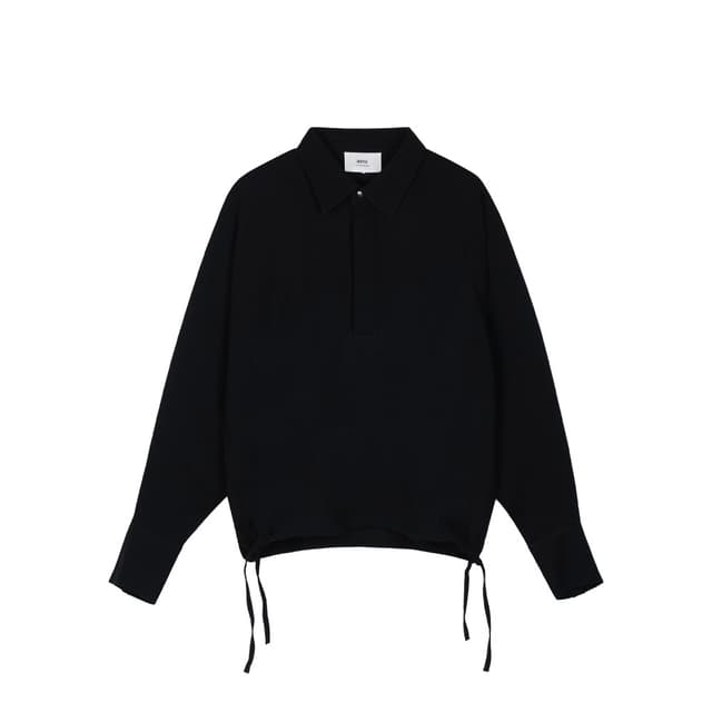 아미 남성 드 쾨르 울 폴로셔츠 블랙 USH138-WV0042-001