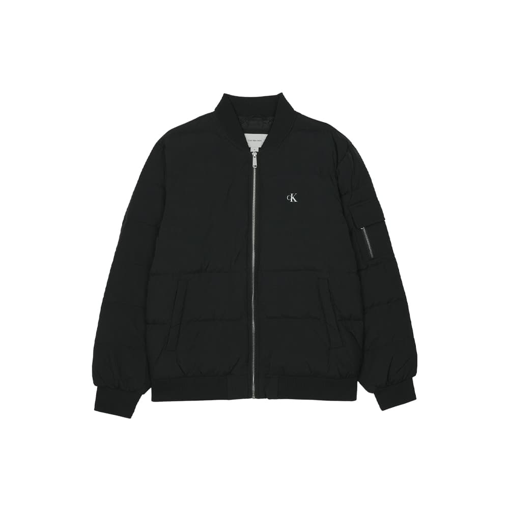 캘빈클라인 남성 나일론 퀼팅 다운 봄버 자켓 블랙 J326806-BEH