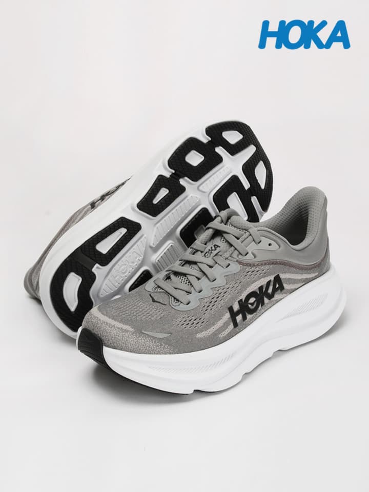 호카 남성 운동화 본디9 와이드 스텔라 그레이 1162013-GCTC