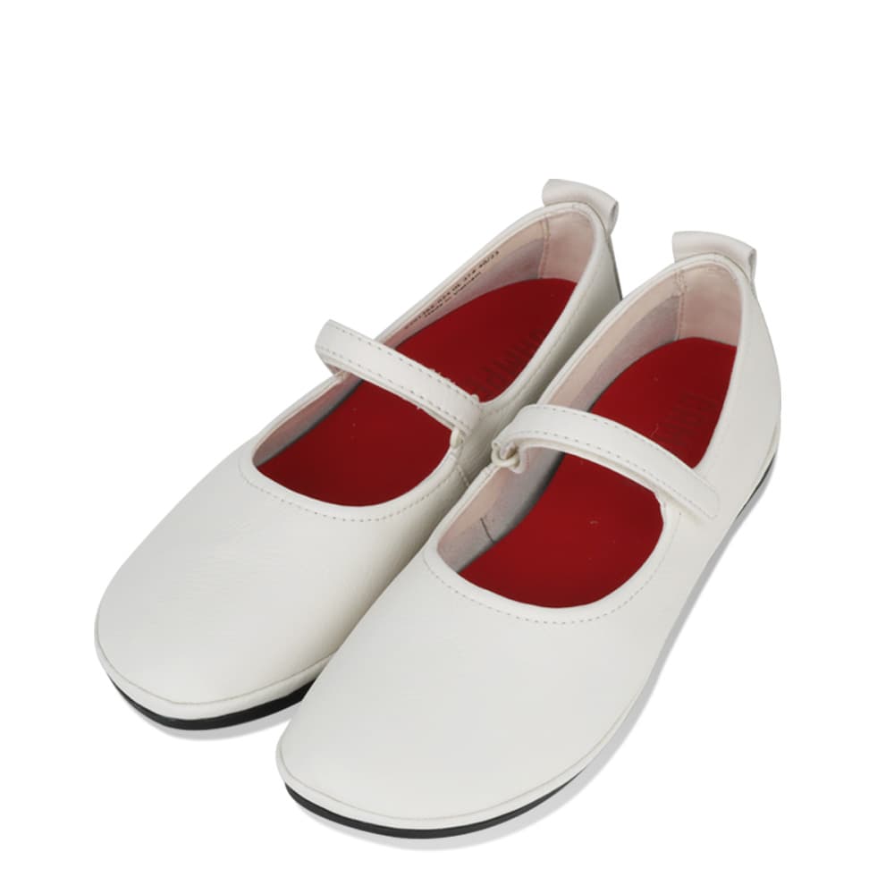 캠퍼 플랫슈즈 라이트 니나 여성 발레리나 화이트 K201365-024