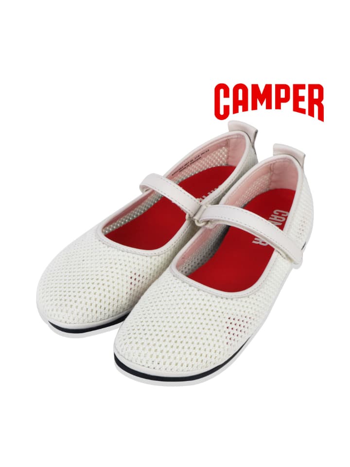 캠퍼 플랫슈즈 라이트 니나 여성 발레리나 화이트 K201402-007