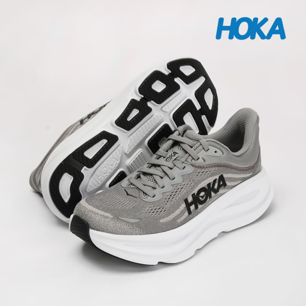 호카 남성 운동화 본디9 와이드 스텔라 그레이 1162013-GCTC