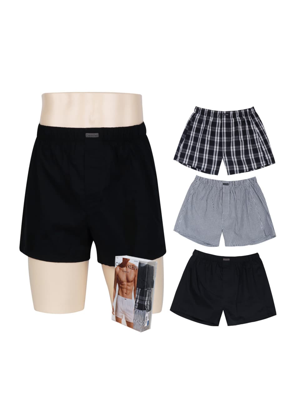 캘빈클라인 언더웨어 남자속옷 트렁크 팬티 3개세트 NB4006-460