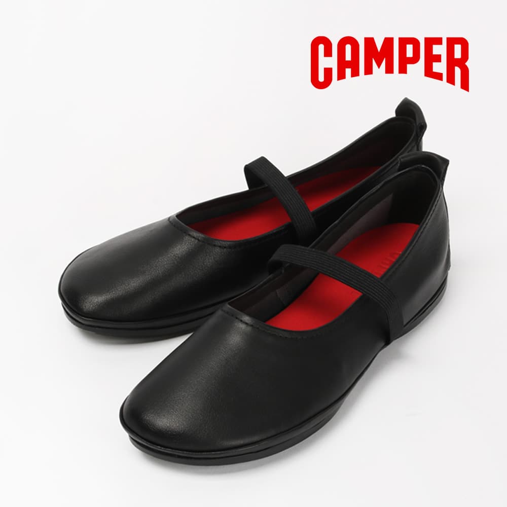 캠퍼 플랫슈즈 라이트 니나 여성 발레리나 블랙 K201643-002