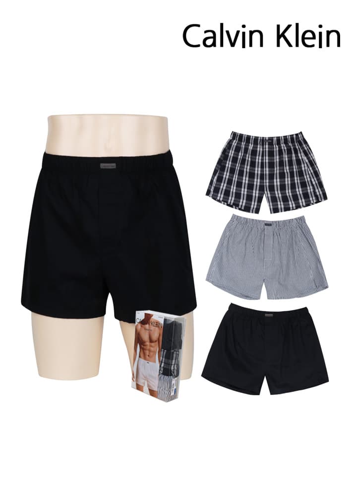 캘빈클라인 언더웨어 남자속옷 트렁크 팬티 3개세트 NB4006-460