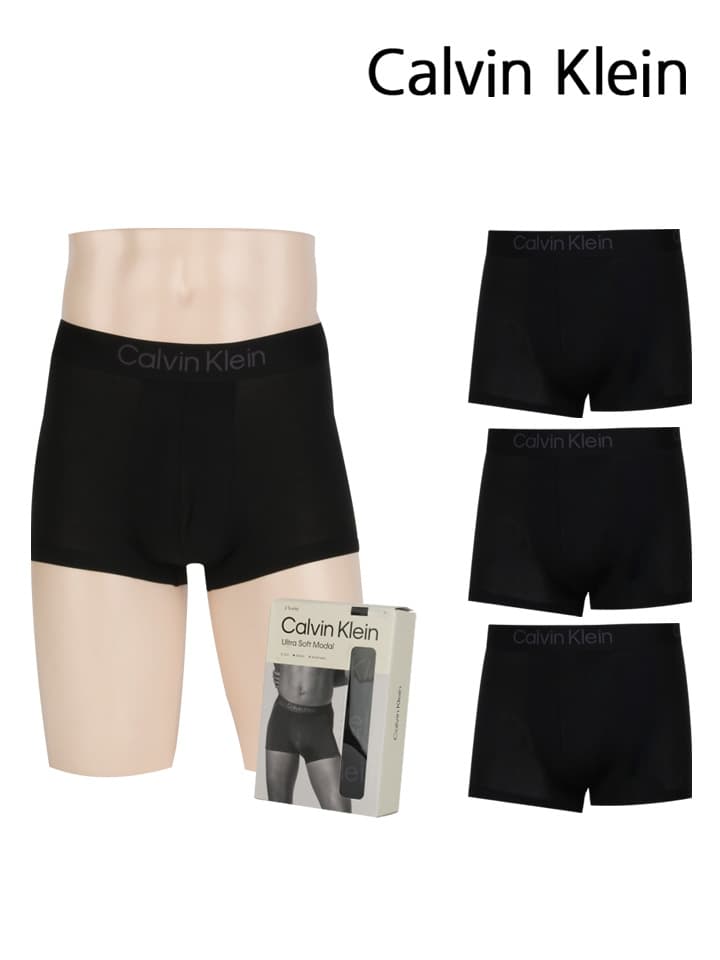 캘빈클라인 언더웨어 남자속옷 트렁크 팬티 3개세트  NB4192-001