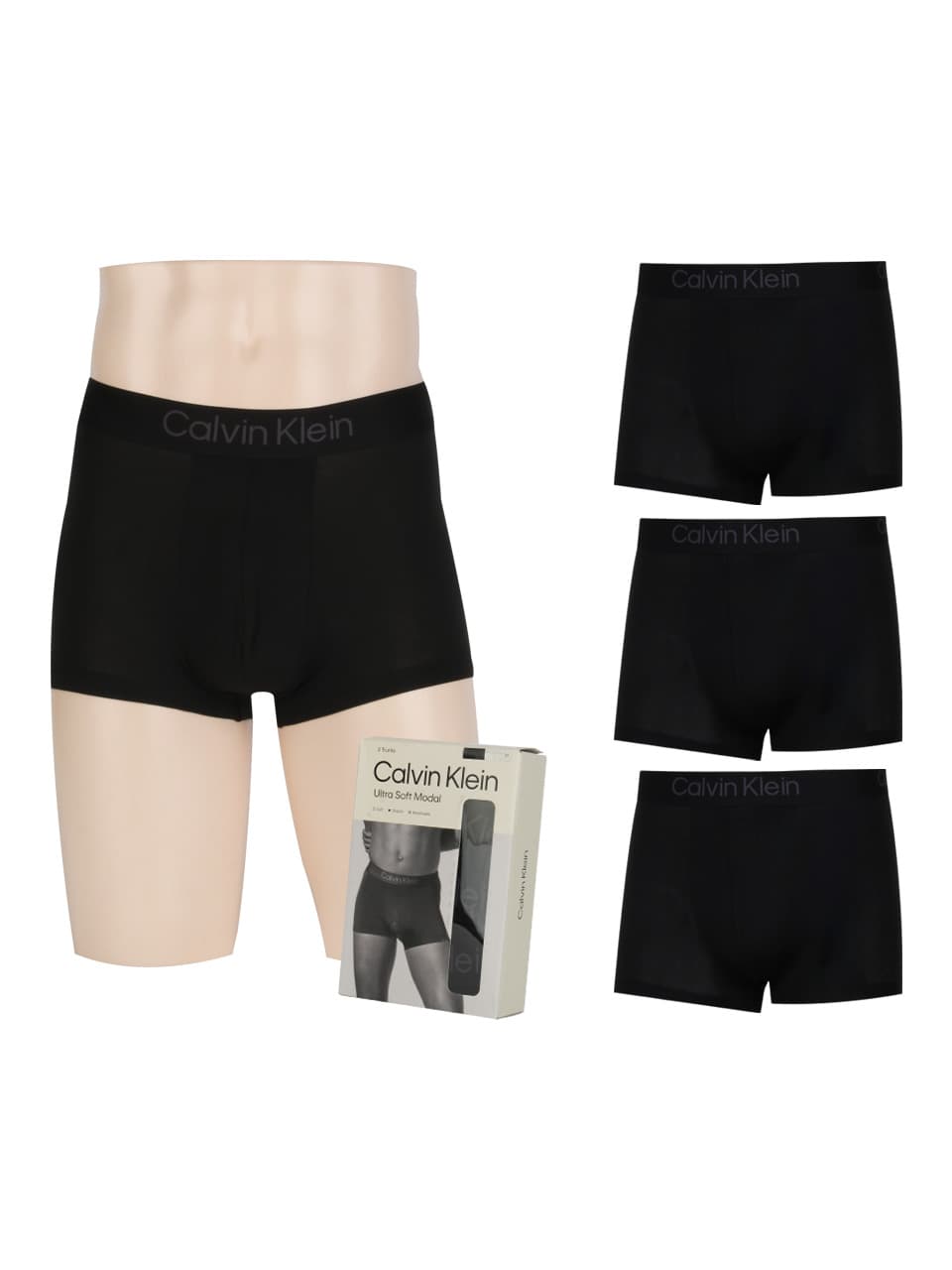 캘빈클라인 언더웨어 남자속옷 트렁크 팬티 3개세트  NB4192-001