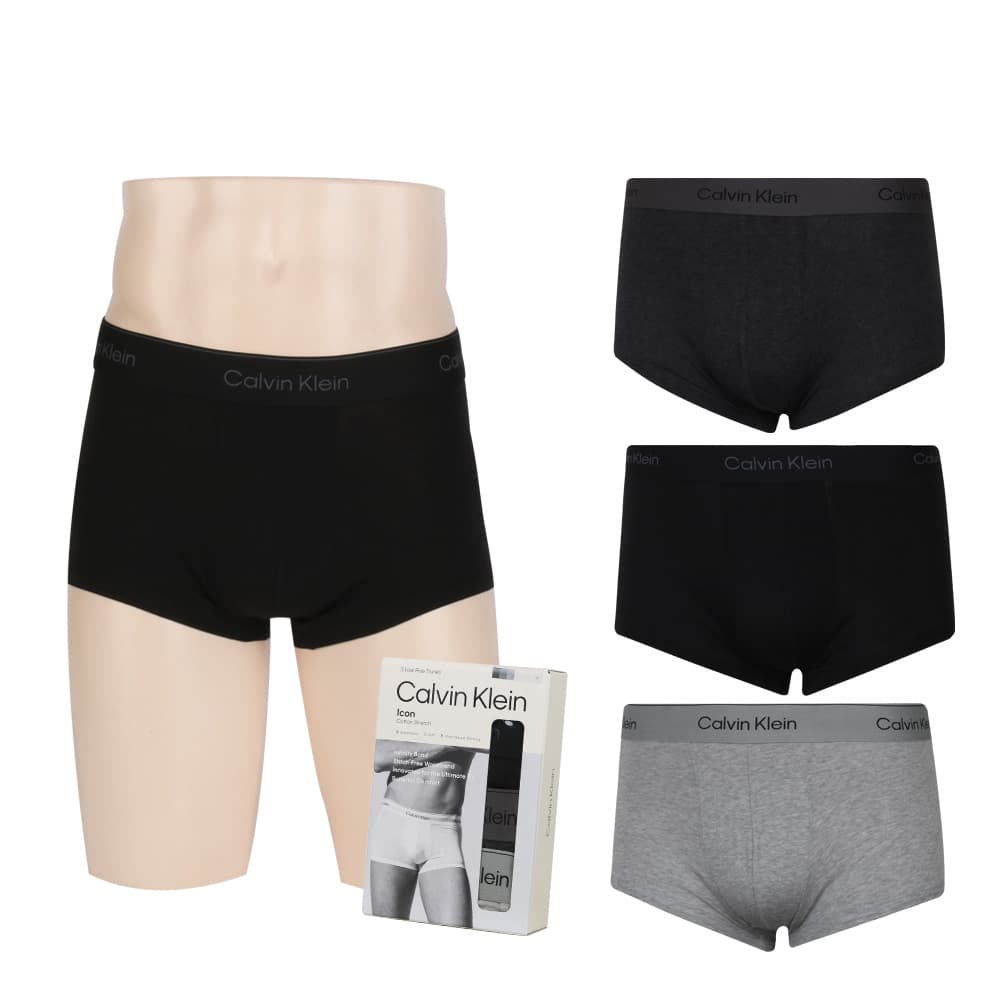 캘빈클라인 언더웨어 남자속옷 드로즈 팬티 3개세트 로우라이즈 NB4389-001