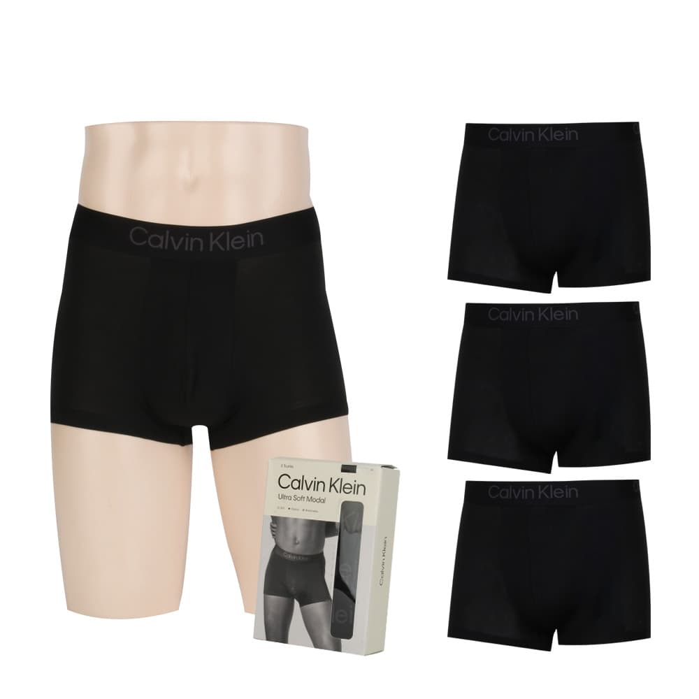 캘빈클라인 언더웨어 남자속옷 트렁크 팬티 3개세트  NB4192-001