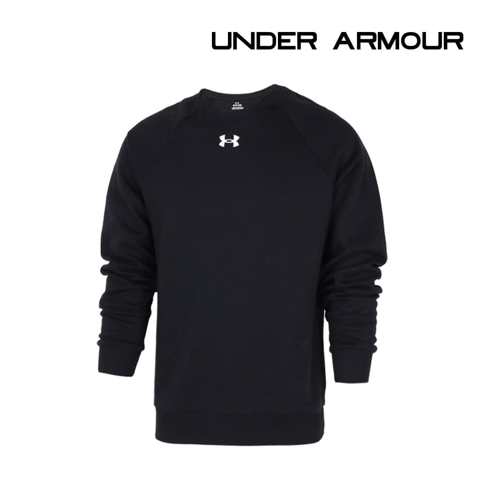 언더아머 맨투맨 라이벌 플리스 크루 남성 블랙 1379755-001