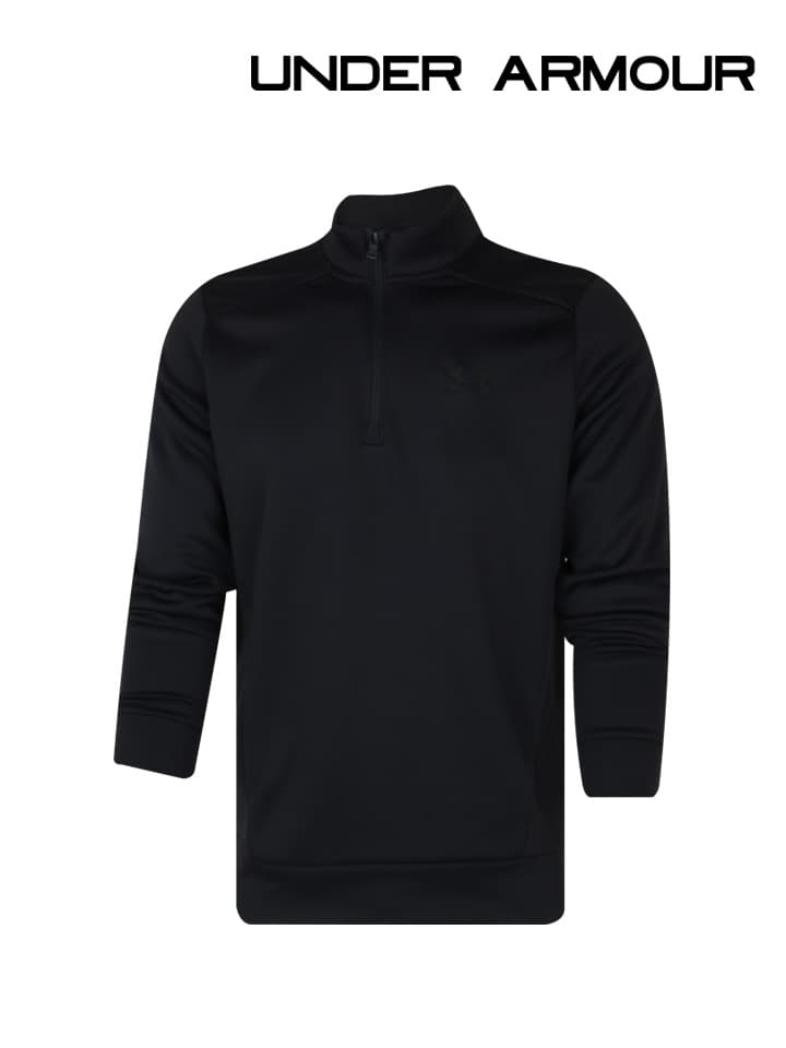 언더아머 긴팔티셔츠 아머 플리스1/4 집업 남성 블랙 1373358-001