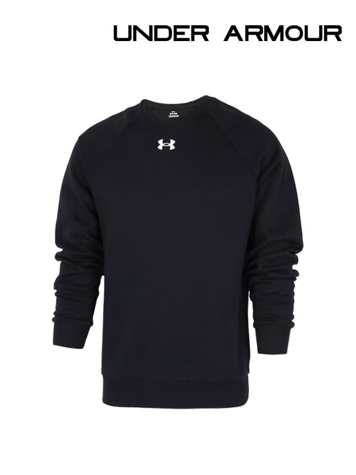 언더아머 맨투맨 라이벌 플리스 크루 남성 블랙 1379755-001