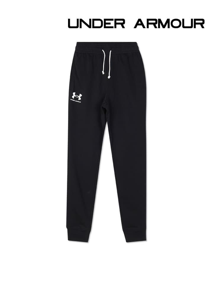 언더아머 트레이닝바지 라이벌 테리 조거 블랙 1380843-001