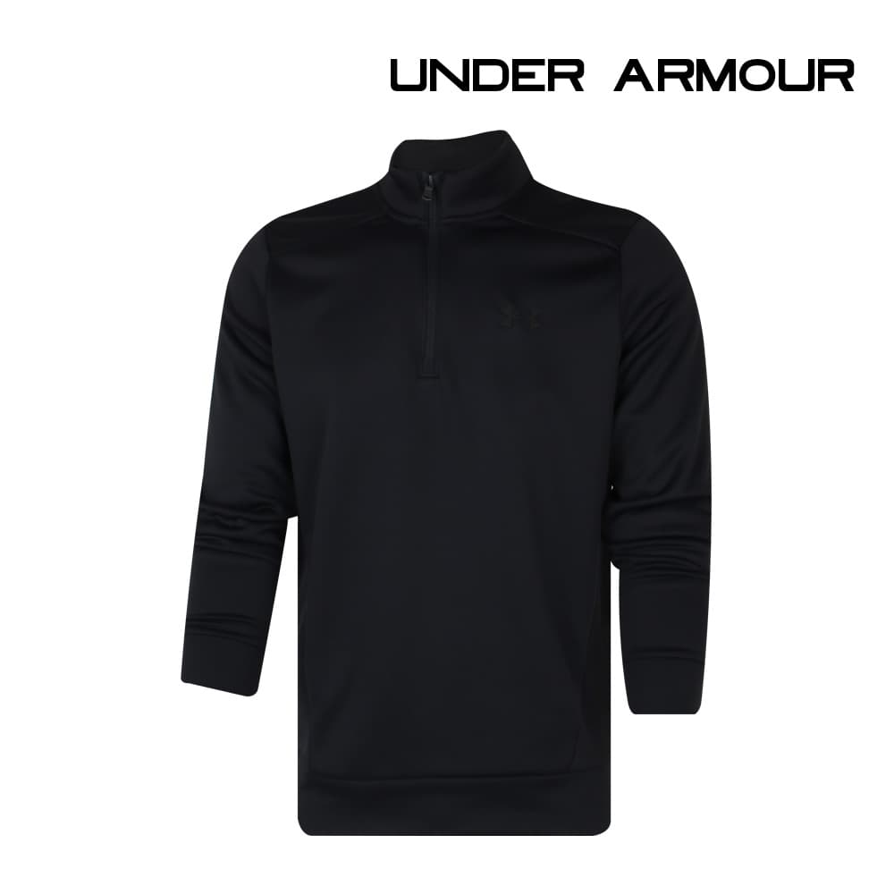언더아머 긴팔티셔츠 아머 플리스1/4 집업 남성 블랙 1373358-001