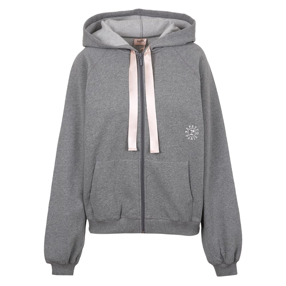 [국내/당일]26SS S0700 293 레페토 새틴 리본 드로스트링 후드 그레이 집업