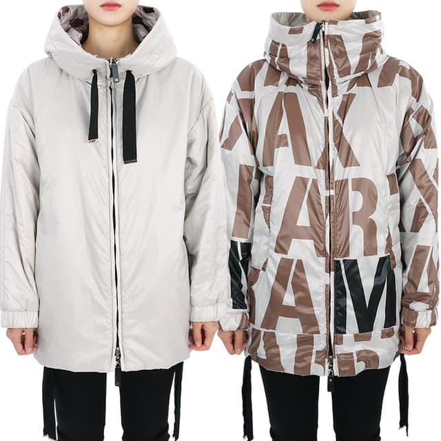 디몬트 23 F/W 막스마라 여성 리버시블 그린로 큐브 패딩 자켓(베이지) 2394860934 GREENLO 045