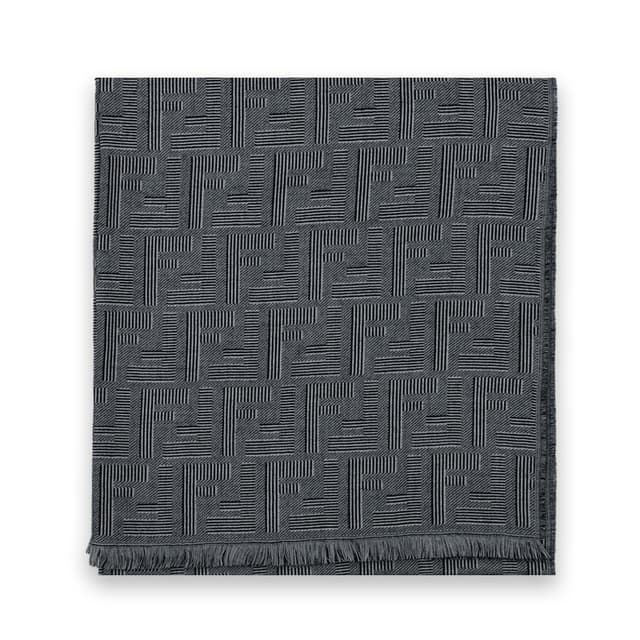 디몬트 24 S/S 펜디 공용 자카드 로고 패턴 머플러(그레이) FXS726 APW7 F0QA2