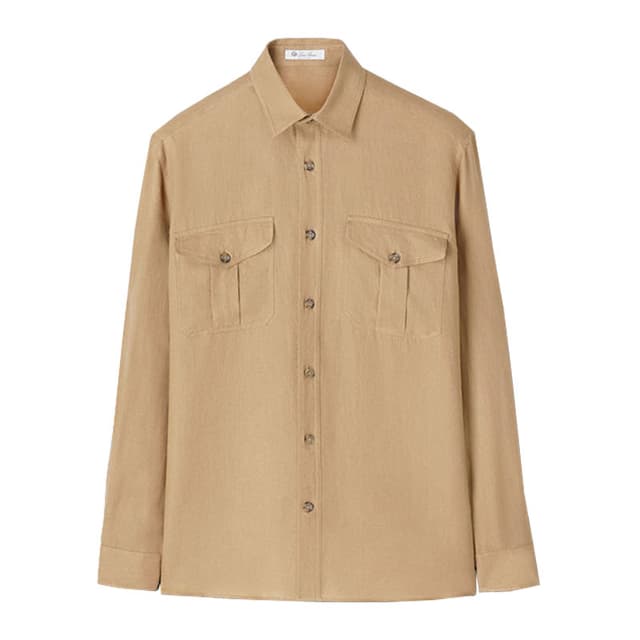 당일배송로로피아나 남성 옥스포드 해리 셔츠 브라운 FAL6142 E444