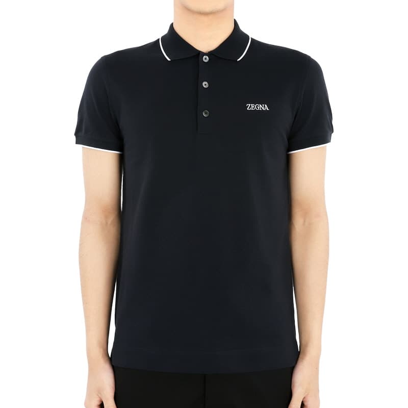 디몬트 24 S/S 에르메네질도제냐 남성 로고 PK 반팔(네이비) E7358A5 B746 B09