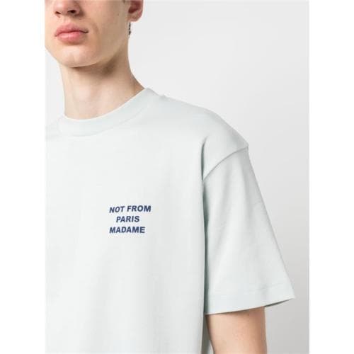 23SS 당일 드롤드무슈 슬로건 반팔 라이트블루 TS101 CO002 LBE