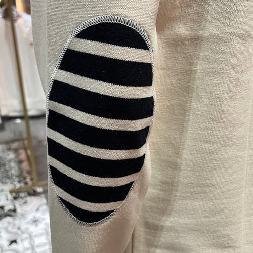 [논현 더팩토리](당일)  세인트 제임스 MERID 엘보 패치 긴팔티 (0844 ECRU)