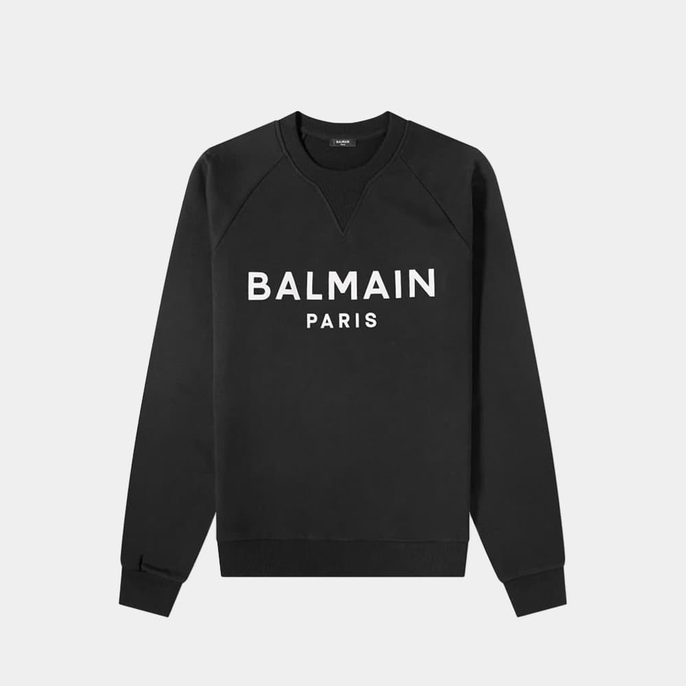 당일배송발망 남성 파리스 로고 크루넥 맨투맨 블랙 WH0JQ005 B151 EAB