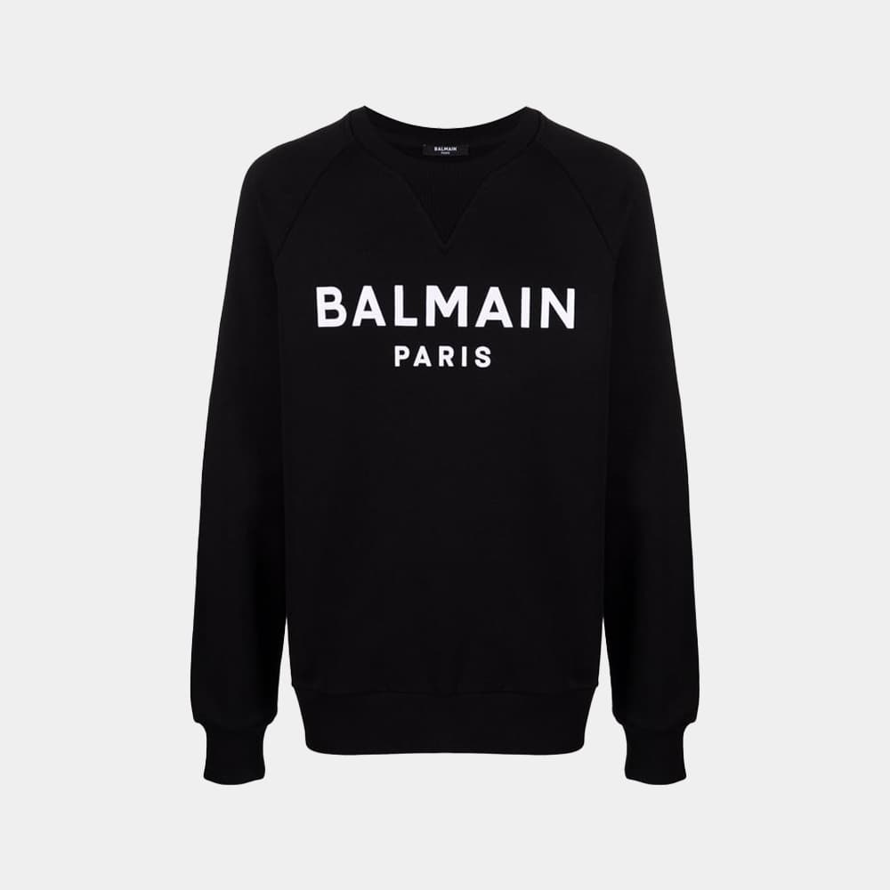 당일배송발망 남성 파리스 펠트 로고 크루넥 맨투맨 블랙 XH1JQ005BB33 EAB