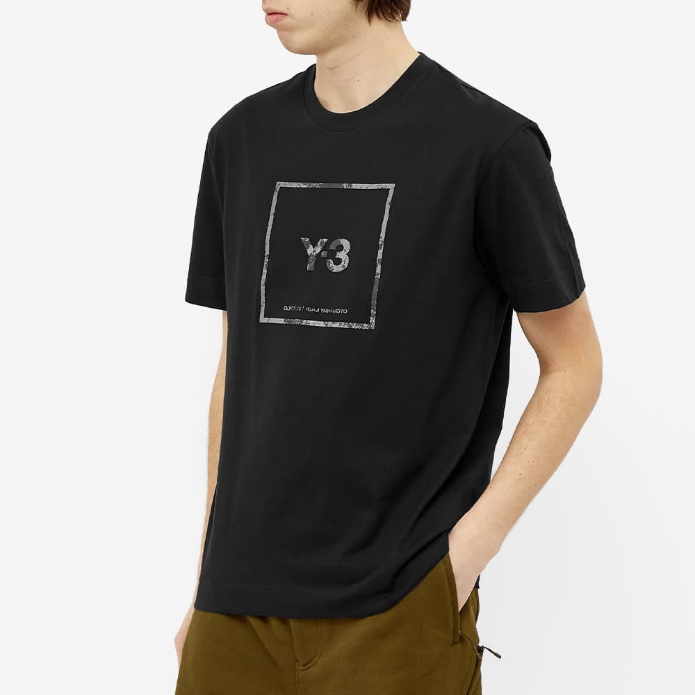 당일배송Y-3 남성 스퀘어 로고 라운드 반팔 블랙 GV6060