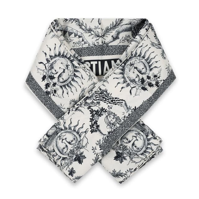 디몬트 24 S/S 디올 여성 토일 드 주이 솔레일 90 트윌 실크 스카프(화이트/네이비블루) 42SOL090I603 540