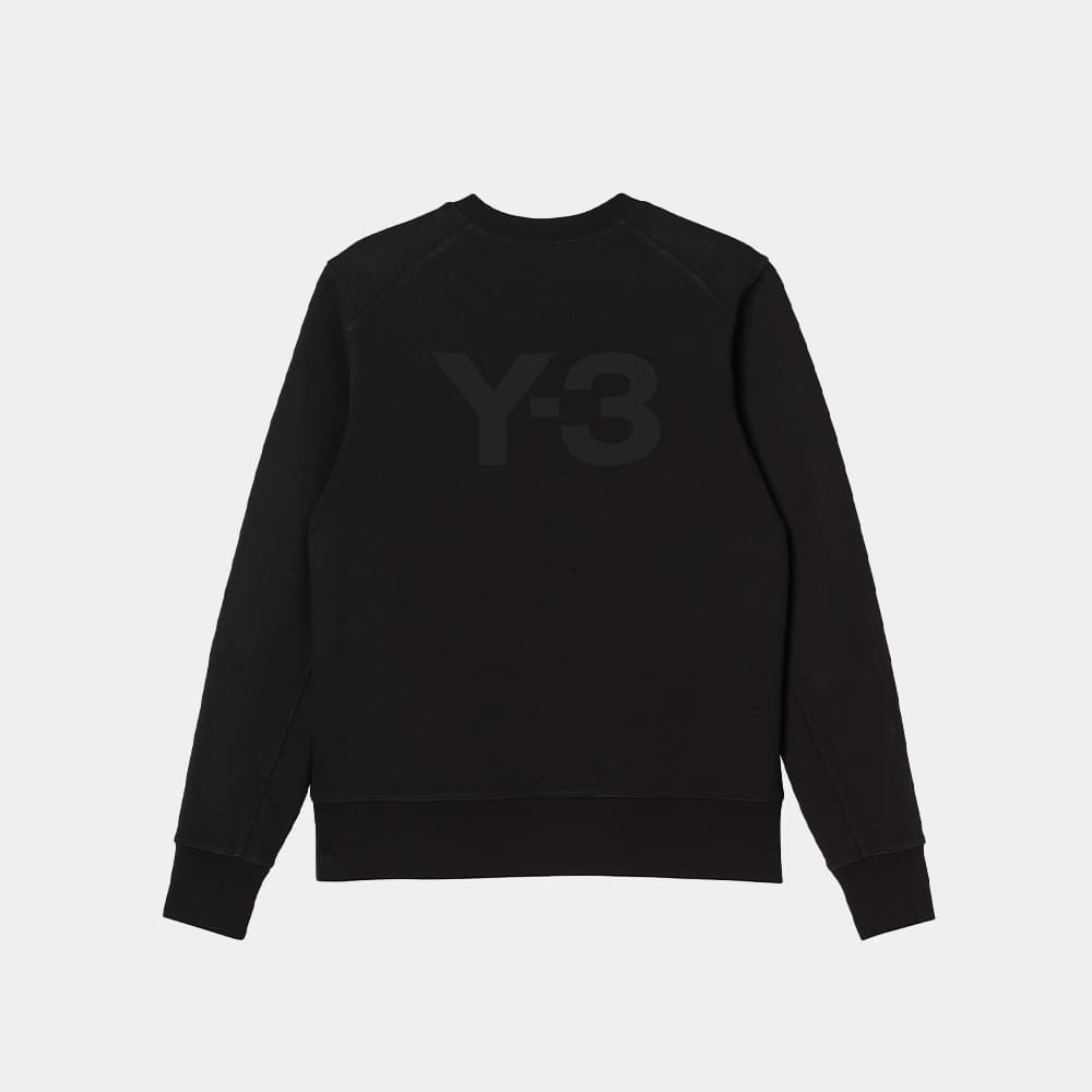 당일배송Y-3 남성 클래식 백 로고 프린트 크루넥 맨투맨 블랙 FN3371