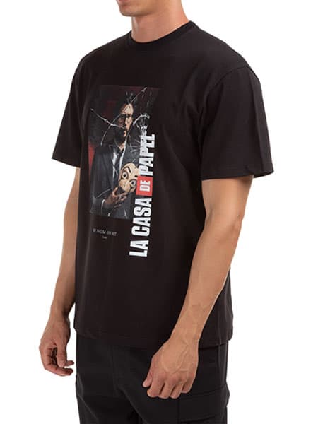 당일배송이놈어닛 남성 로고 프린트 크루넥 블랙 반팔 NUW20293 009