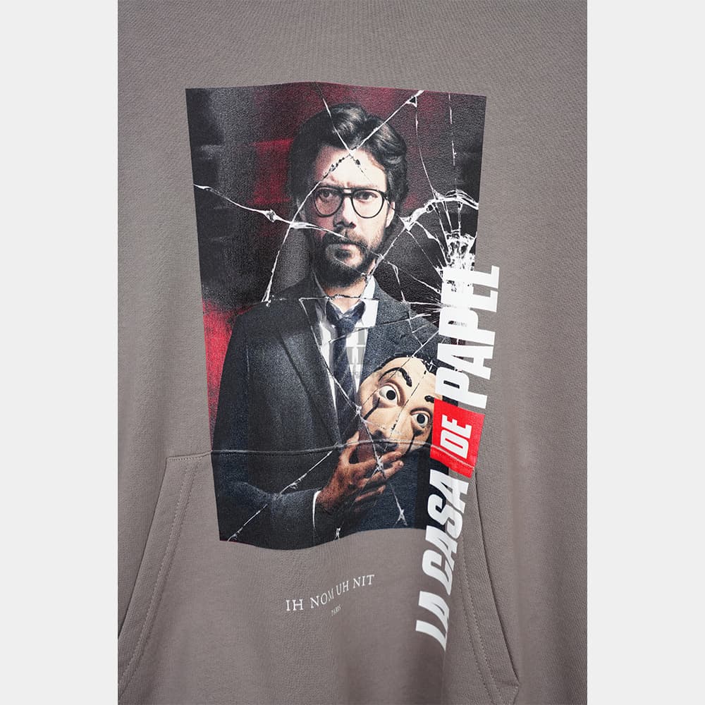 당일배송이놈어닛 남성 로고 프린트 후드티셔츠 그레이 NUW20297 019