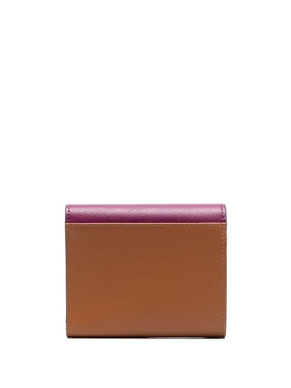 당일배송마르니 여성 골드로고 사피아노 3단 반지갑 플럼애쉬모카 지갑 PFMO0052U8LV520 Z563N