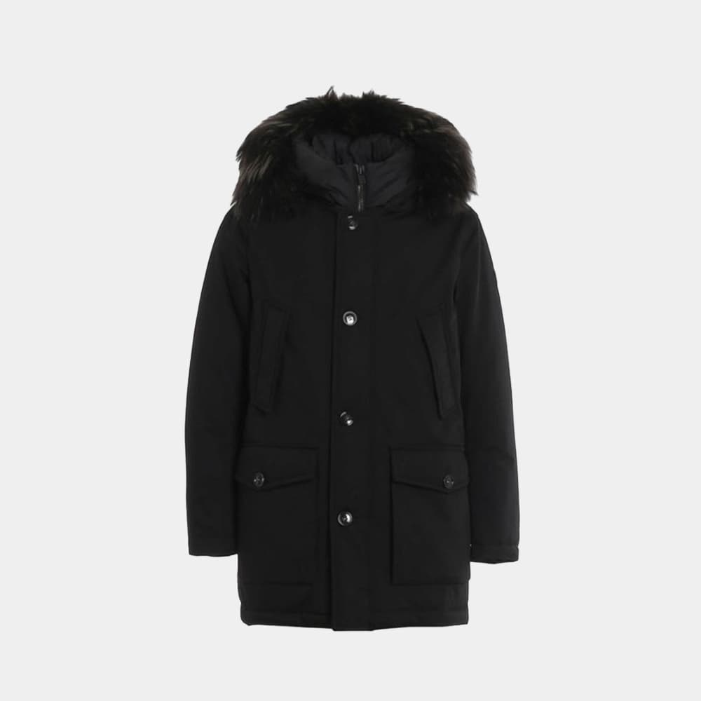 당일배송울리치 남성 퍼 인서트 다운 후드 블랙 패딩 CFWOOU0208MRUT2194 100