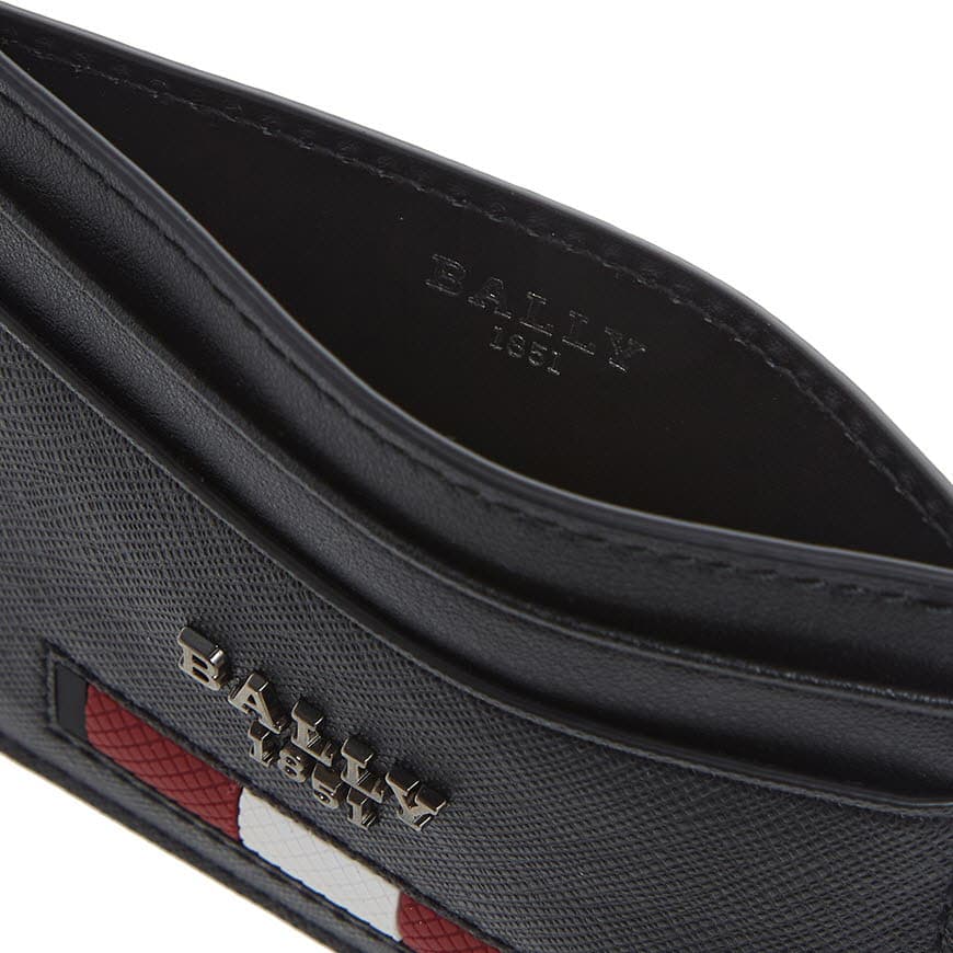 당일배송발리 공용 메탈로고 블랙레드 카드지갑 BHARMY 106