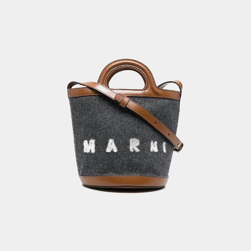 당일배송마르니 여성 펠트로고 미니 버킷백 다크그레이모카 가방 SCMP0056Q4P4915ZO2 53