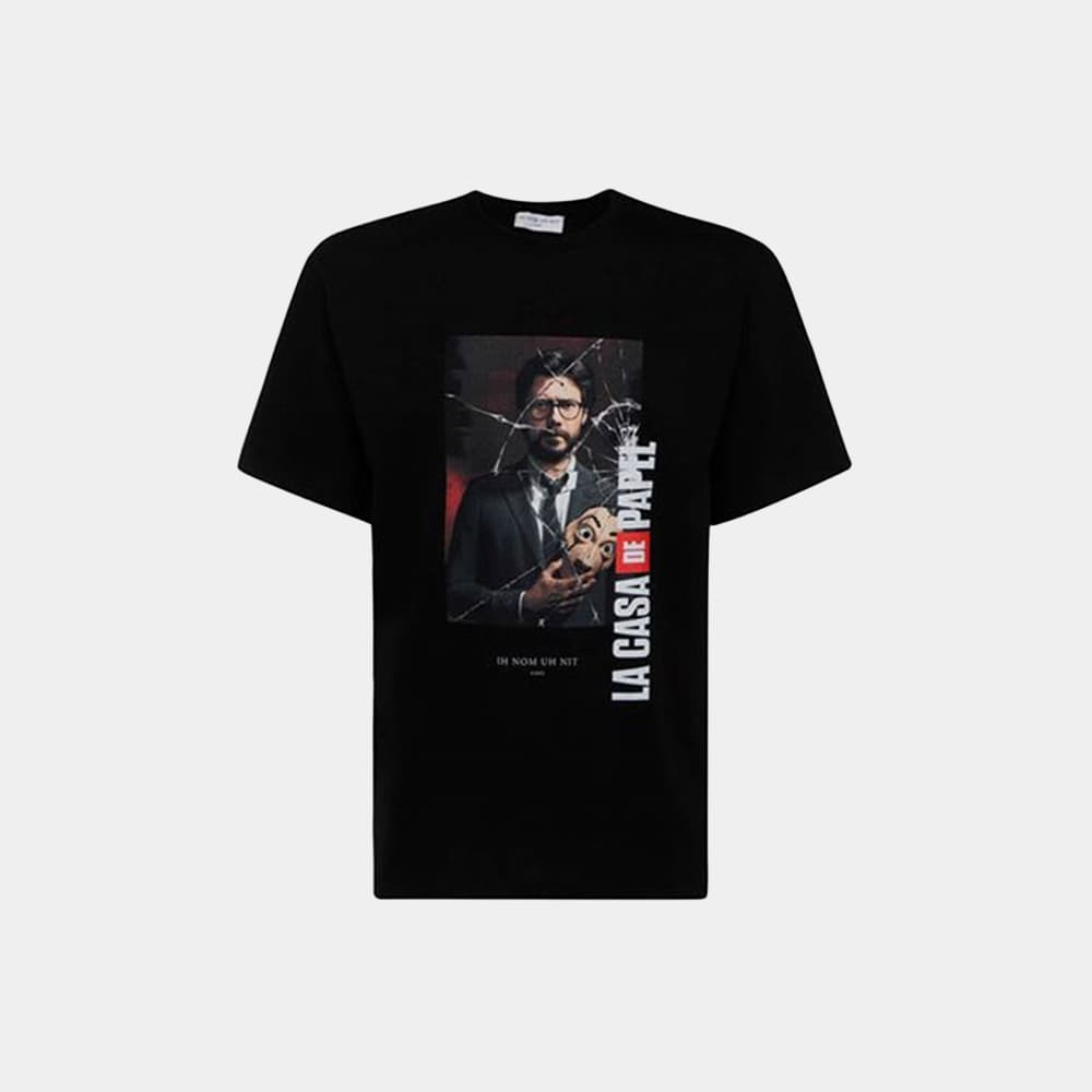 당일배송이놈어닛 남성 로고 프린트 크루넥 블랙 반팔 NUW20293 009