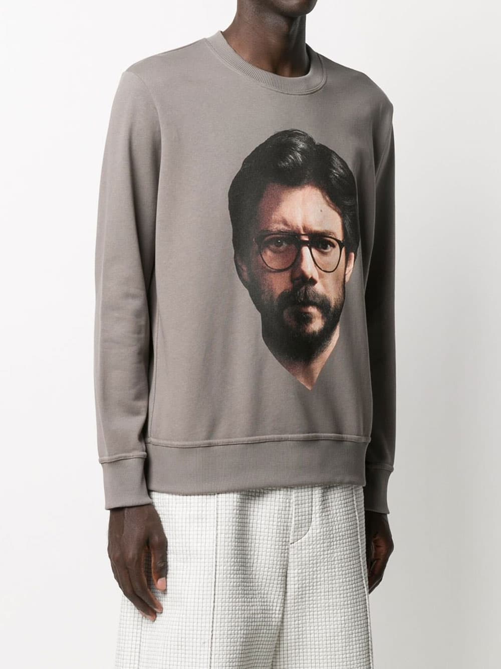 당일배송이놈어닛 남성 로고 프린트 크루넥 그레이 맨투맨 NUW20296 019